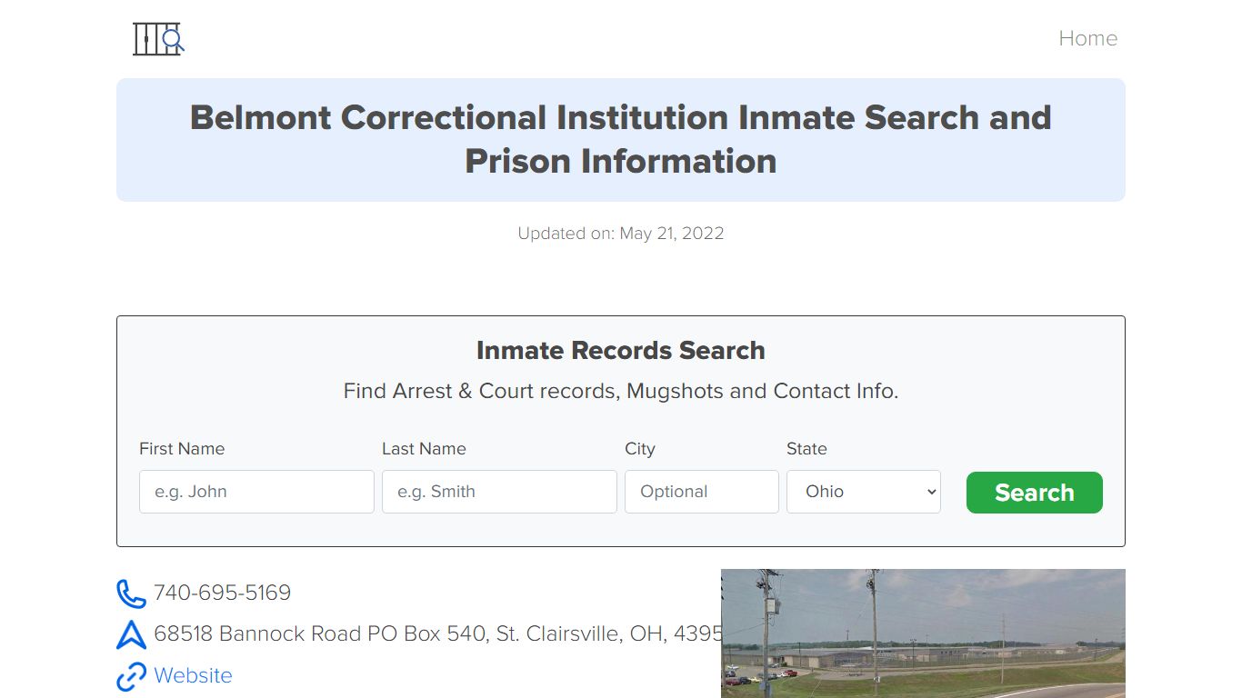 Belmont Correctional Institution Inmate Search, Visitation ...